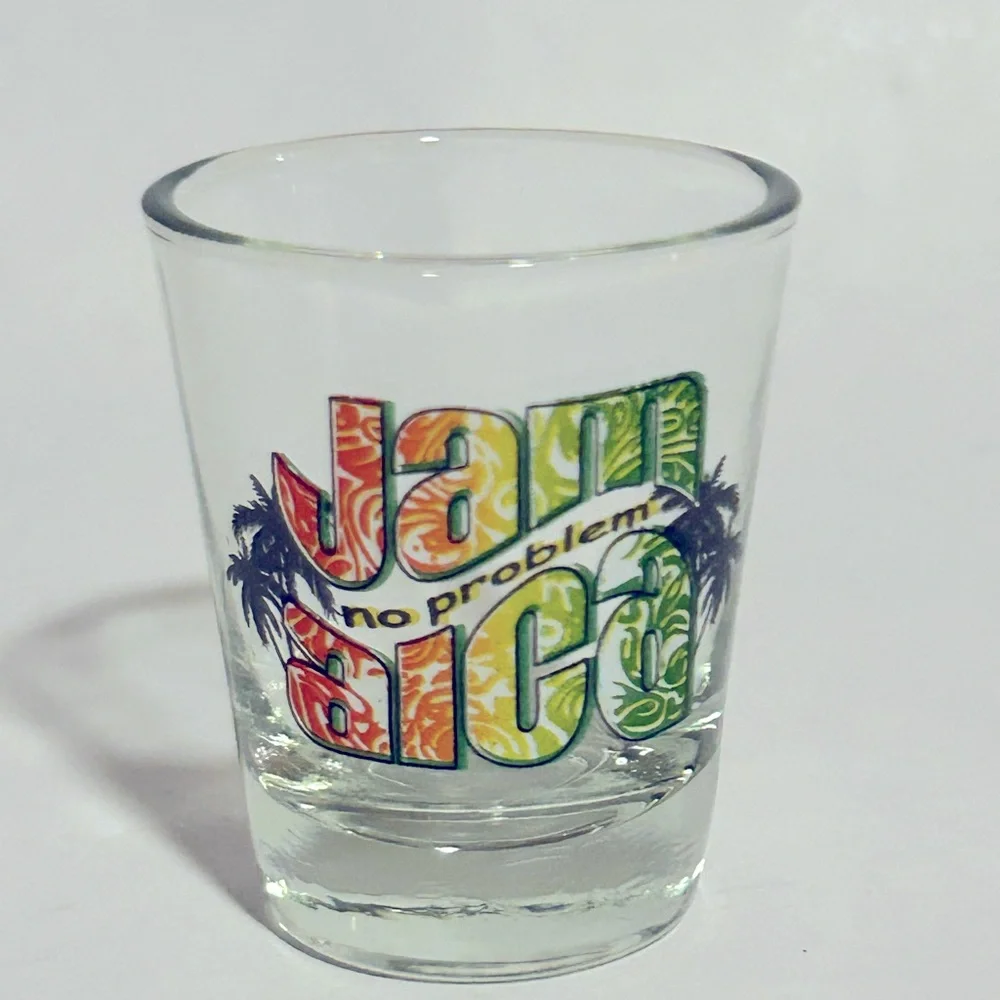 Jamaica‎ No Problem Shot Glass Drinking Palm Tree Souvenir